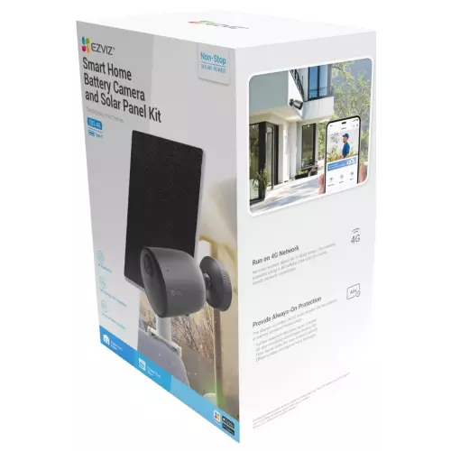 obrázek produktu EZVIZ IP kamera EB3 4G kit/ bullet/ 4G/LTE/ 3Mpix/ krytí IP65/ objektiv 2,8 mm/ H.265/ IR až 15m/ šedá + solární panel C