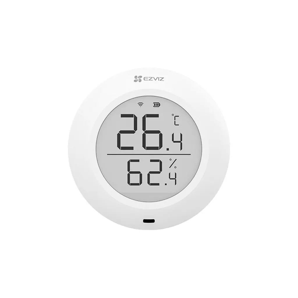 Obrázek produktu EZVIZ chytrý senzor teploty a vlhkoměr T51C/ Zigbee 3.0/ dosah 200m/ životnost 1 rok/ baterie CR2450/ bílý