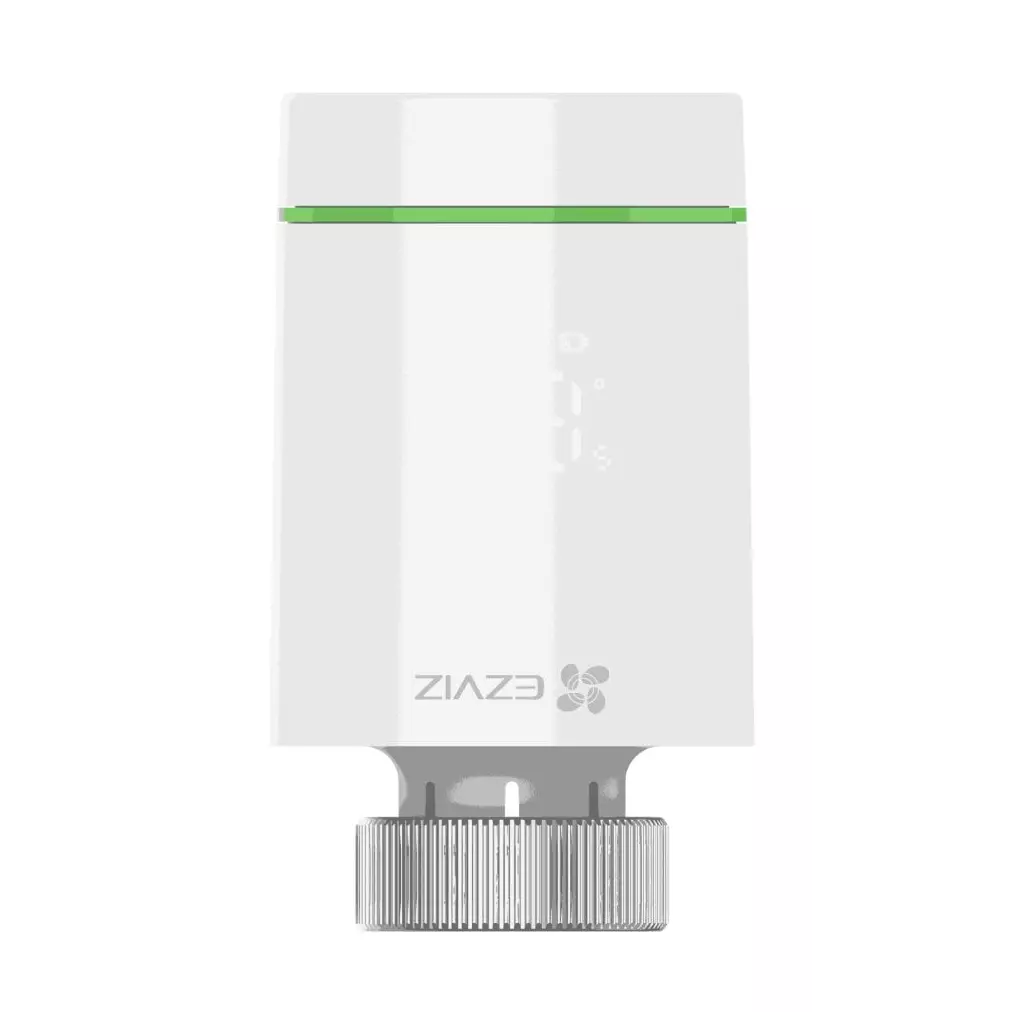 Obrázek produktu EZVIZ chytrá termostatická hlavice T55/ 55 mm x 95 mm/ 2x 1,5V AA baterie/ 3.0 V DC/ Zigbee/ bílá
