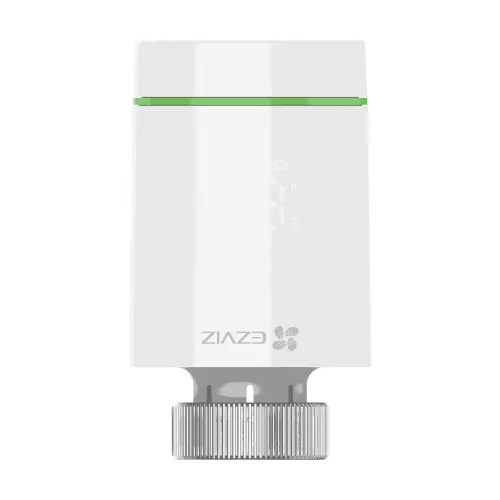 obrázek produktu EZVIZ chytrá termostatická hlavice T55/ 55 mm x 95 mm/ 2x 1,5V AA baterie/ 3.0 V DC/ Zigbee/ bílá