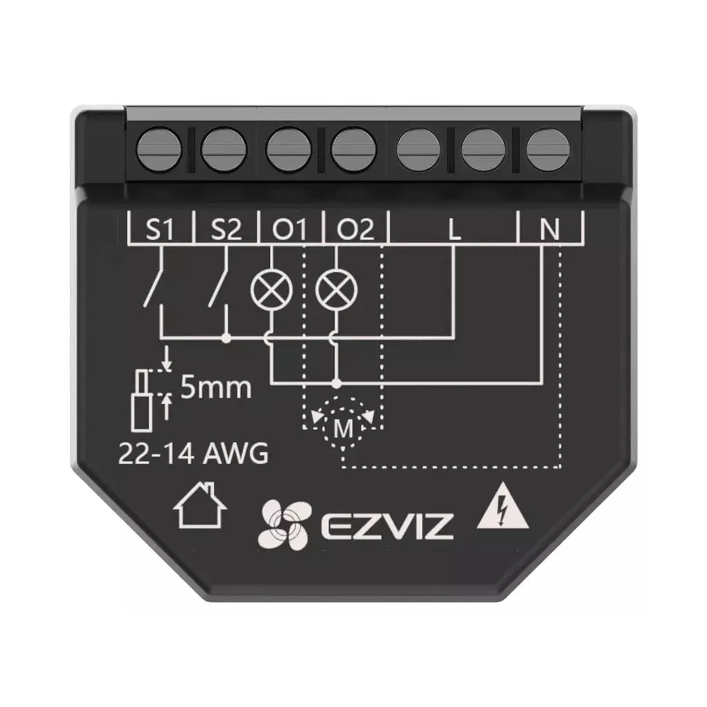 Obrázek produktu EZVIZ chytré Wi-Fi relé T36 (měření spotřeby), 2 kanál