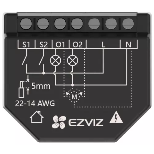 obrázek produktu EZVIZ chytré Wi-Fi relé T36 (měření spotřeby), 2 kanál