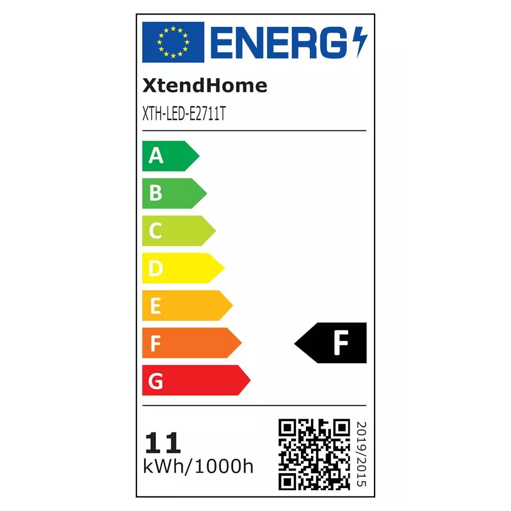Obrázek produktu Xtend Home smart LED žárovka, E27, RGB+W, 11W, 1050lm, barevná, stmívatelná, WiFi, Tuya
