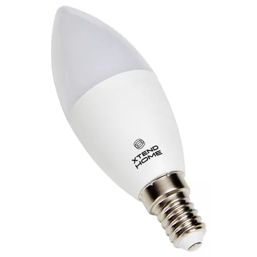obrázek produktu Xtend Home smart LED žárovka, E14, RGB+W, 4.8W, 450lm, barevná, stmívatelná, WiFi, Tuya