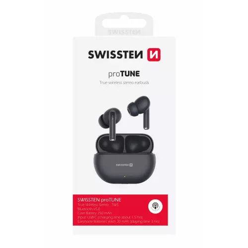 obrázek produktu Swissten TWS sluchátka Pro Tune, černá
