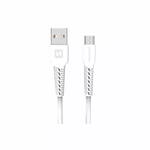 obrázek produktu Swissten kabel USB / Micro USB, bílý