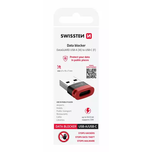 obrázek produktu Swissten DataGuard USB-A / USB-C, černý