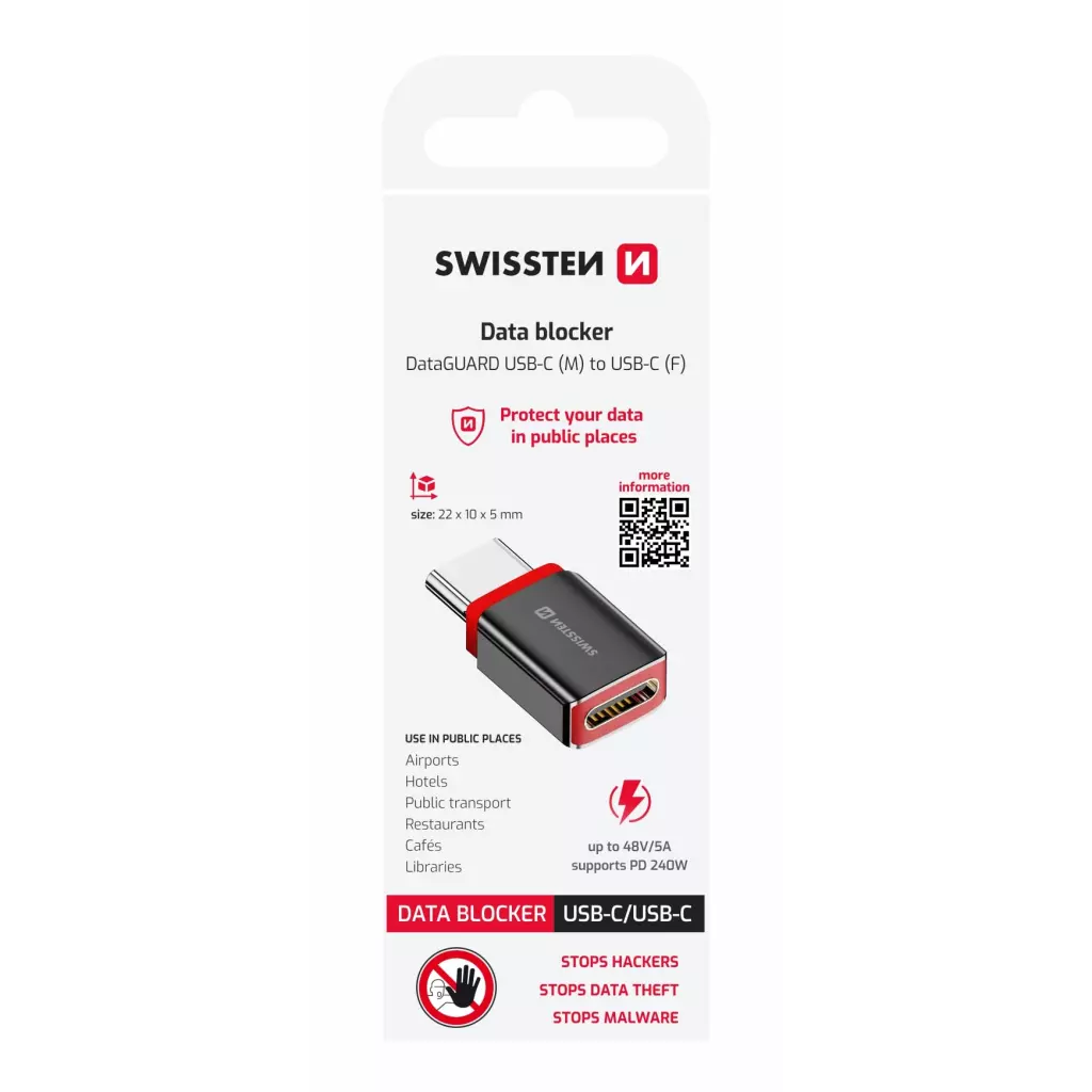 Obrázek produktu Swissten DataGuard USB-C / USB-C, černý