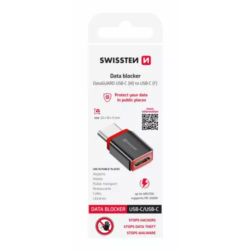 obrázek produktu Swissten DataGuard USB-C / USB-C, černý