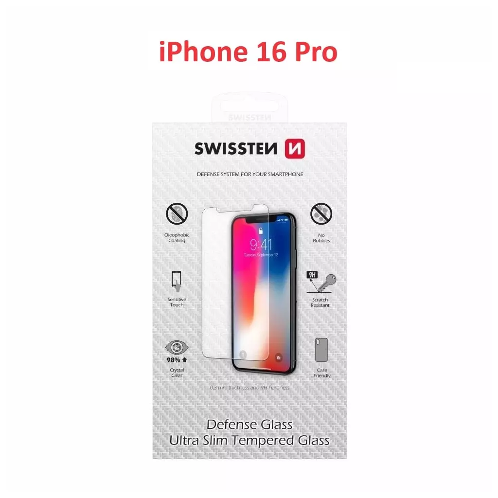 Obrázek produktu Swissten 2.5D sklo iPhone 16 Pro