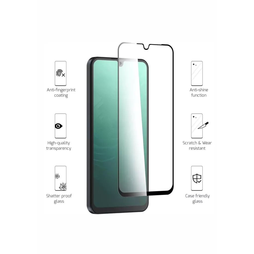 Obrázek produktu Swissten sklo Full Glue Samsung Galaxy A56, černé 