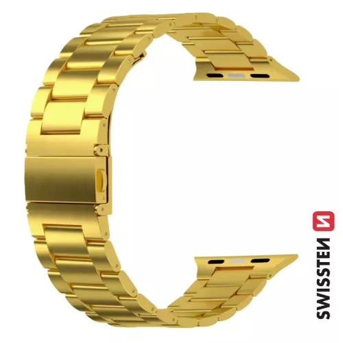 obrázek produktu Swissten řemínek Apple Watch kovový 38–41 mm, zlatý 