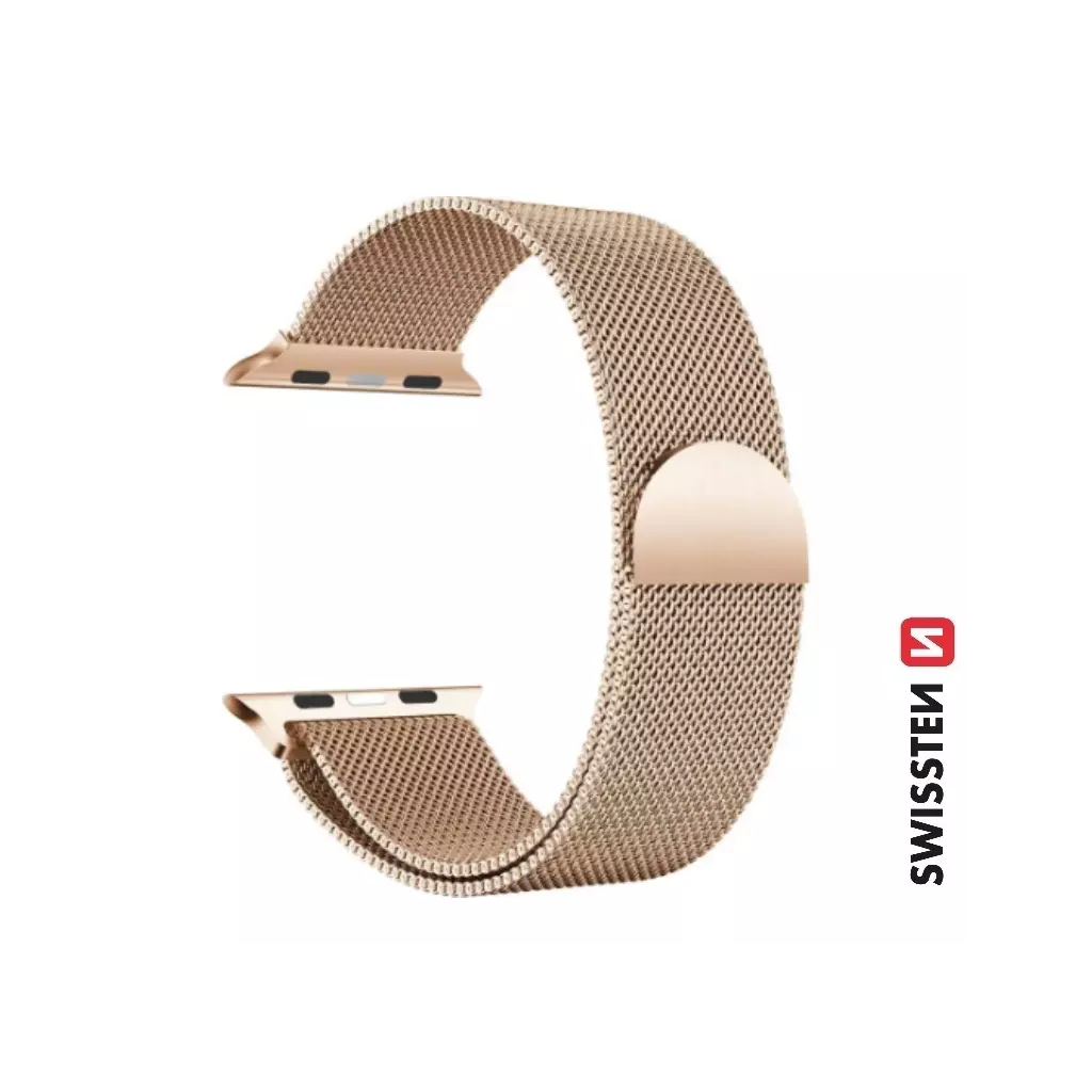 Obrázek produktu Swissten řemínek Apple Watch milánský 42–49 mm, zlatý 