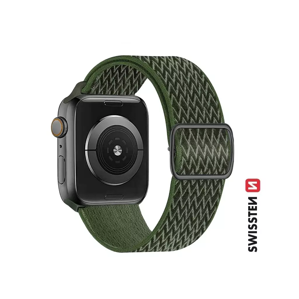Obrázek produktu Swissten řemínek Apple Watch nylonový 38–41 mm, khaki  