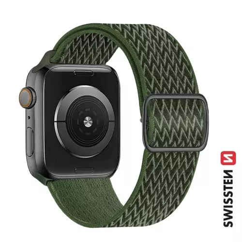 obrázek produktu Swissten řemínek Apple Watch nylonový 38–41 mm, khaki  