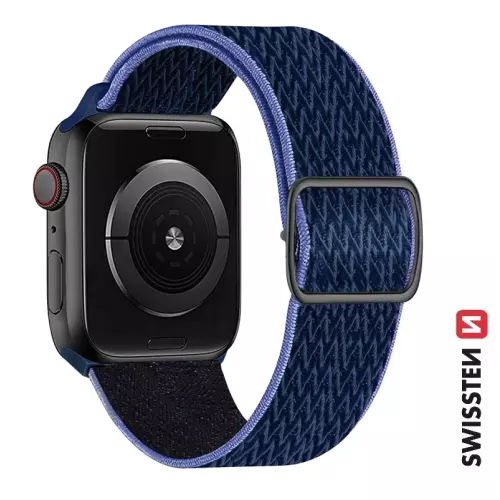 obrázek produktu Swissten řemínek Apple Watch nylonový 38–41 mm, modro-fialový  