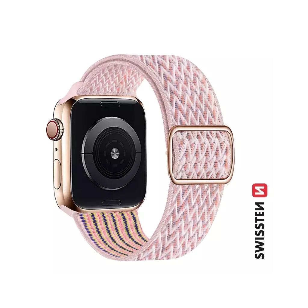 Obrázek produktu Swissten řemínek Apple Watch nylonový 38–41 mm, růžový  