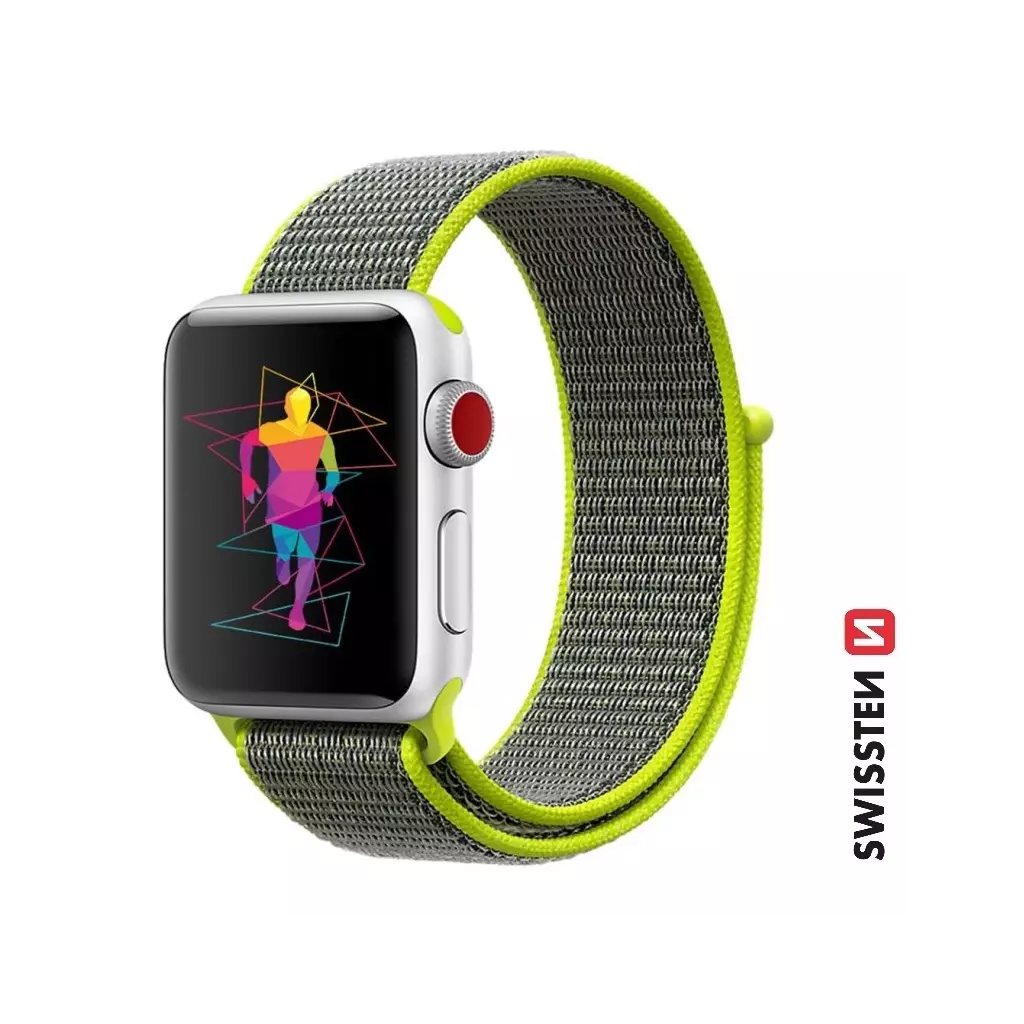 Obrázek produktu Swissten řemínek Apple Watch nylonový 38–41 mm, zelený  