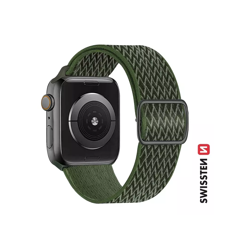 Obrázek produktu Swissten řemínek Apple Watch nylonový 42–49 mm, khaki 