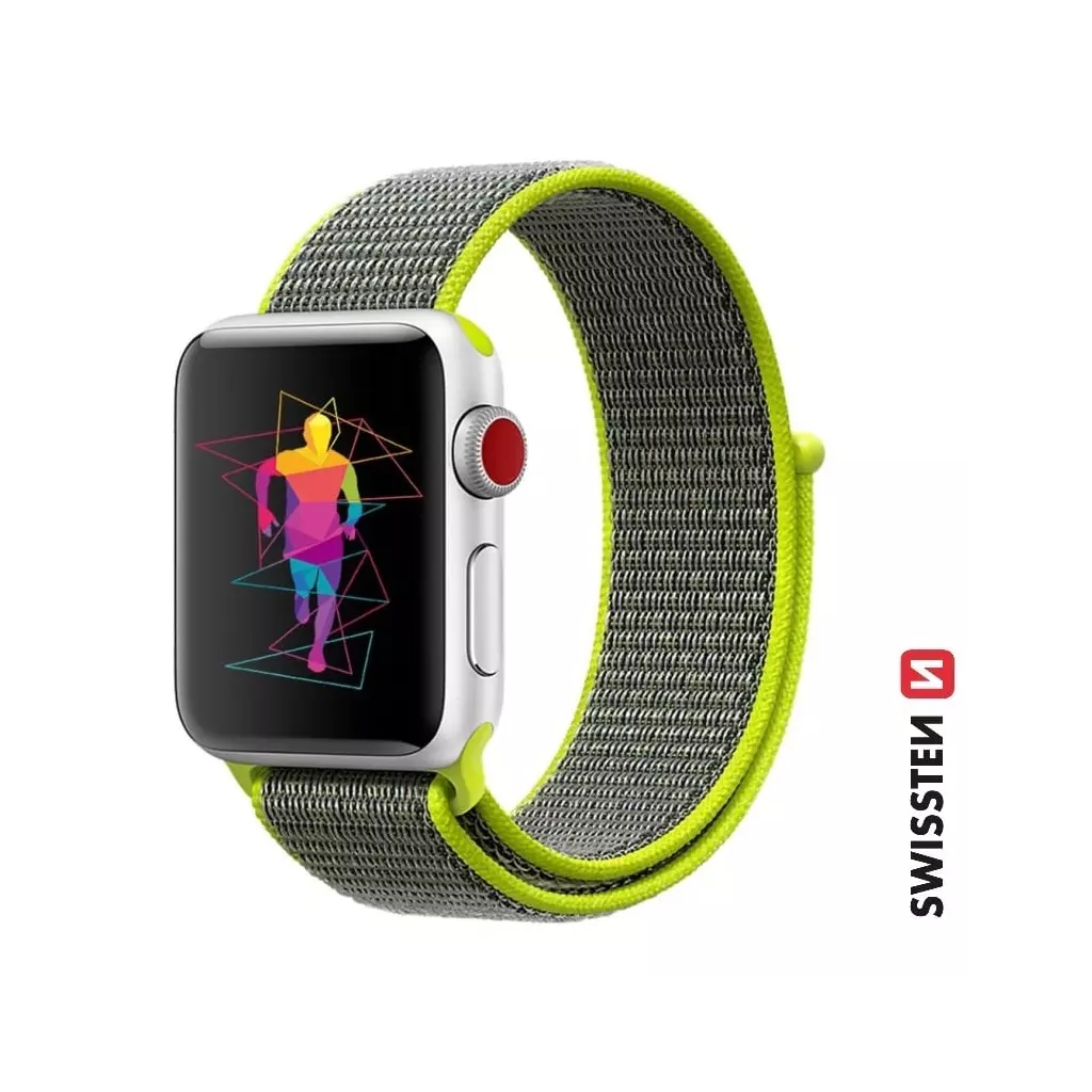Obrázek produktu Swissten řemínek Apple Watch nylonový 42–49 mm, zelený  