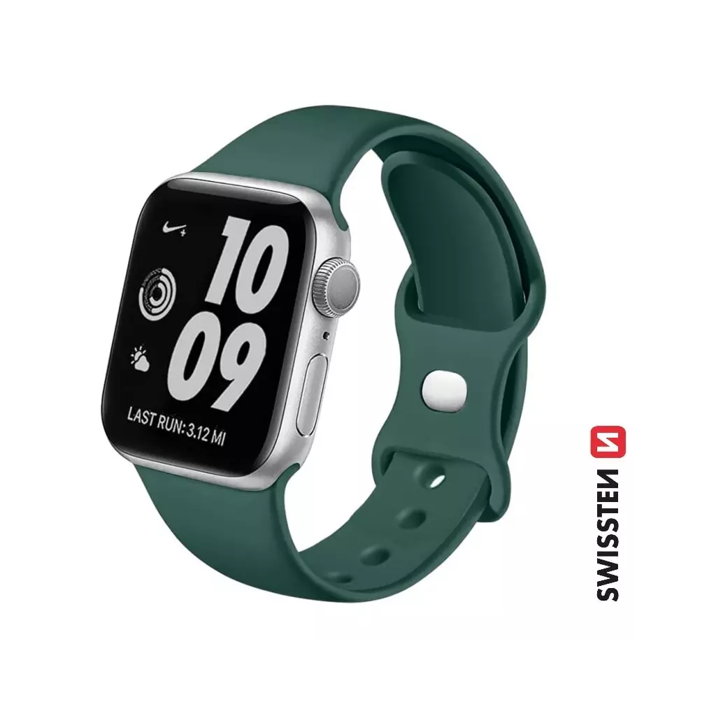Obrázek produktu Swissten řemínek Apple Watch silikonový 38–41 mm, zelený  