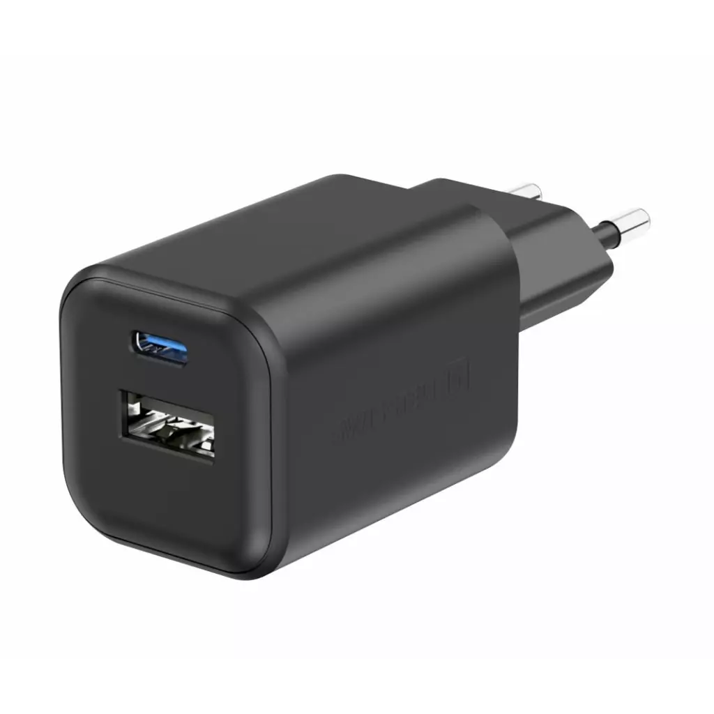 Obrázek produktu Swissten GaN adaptér 45W + USB-A, černý 
