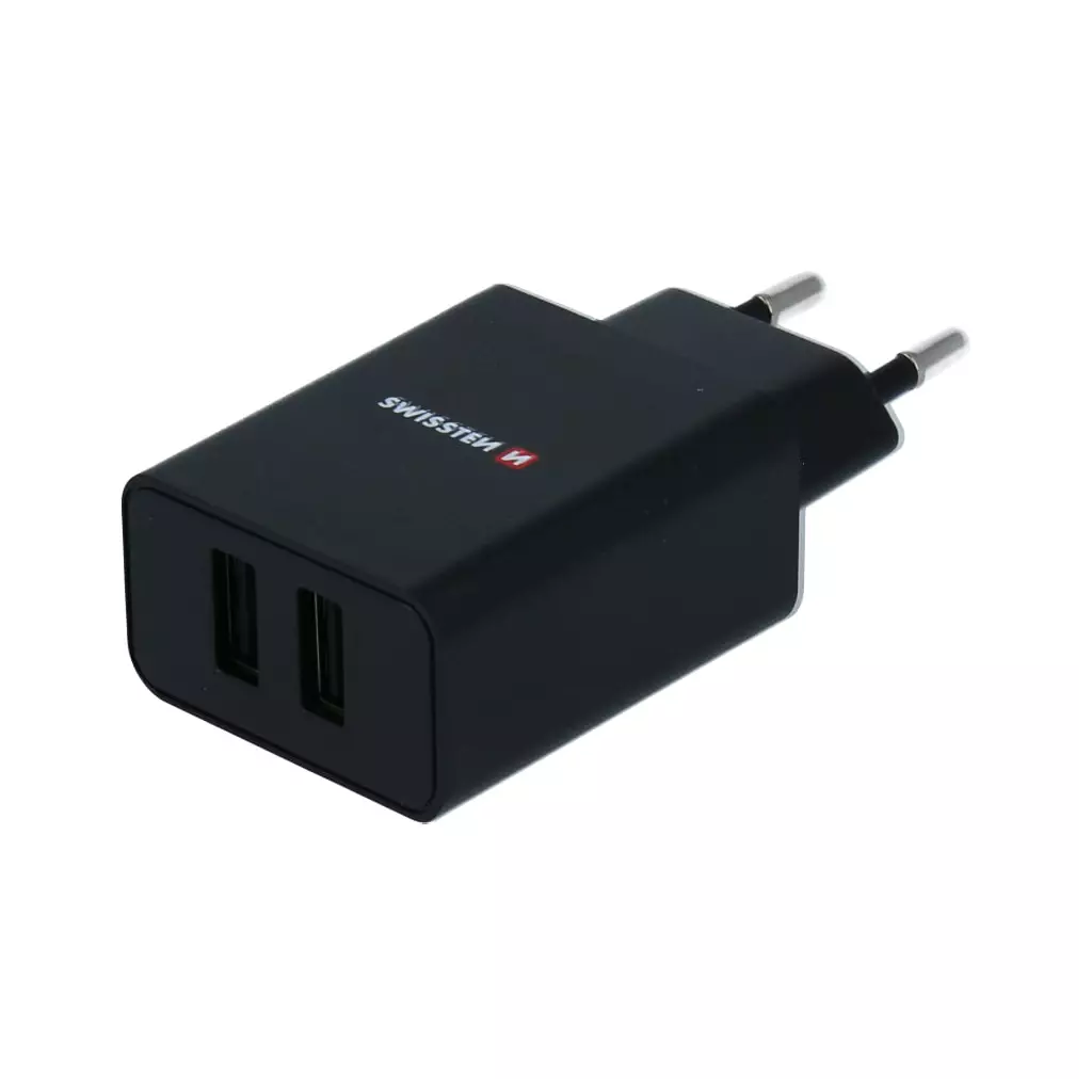 Obrázek produktu Swissten adaptér Smart IC 2× USB + USB-C, černý 
