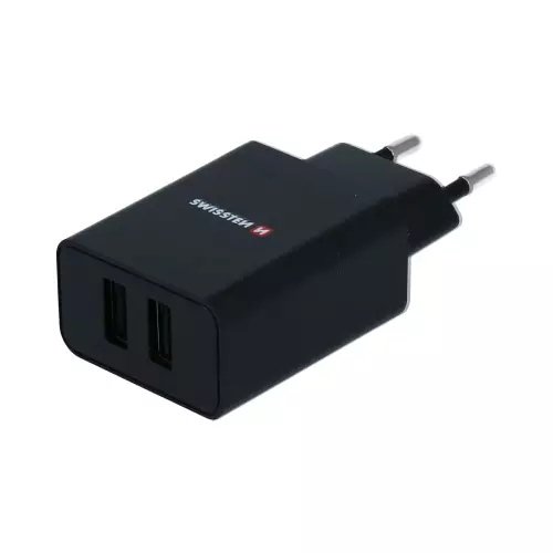 obrázek produktu Swissten adaptér Smart IC 2× USB + USB-C, černý 