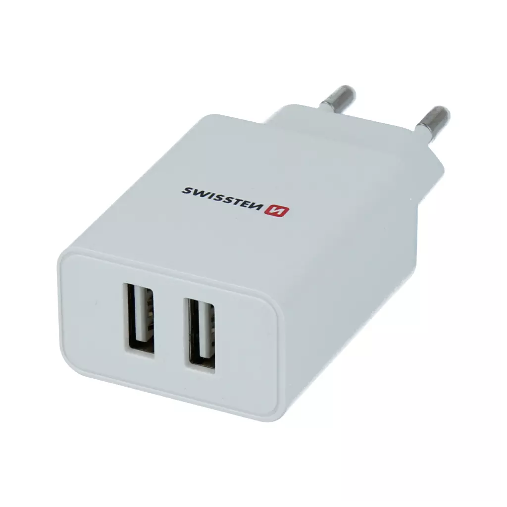Obrázek produktu Swissten adaptér Smart IC 2× USB, bílý 