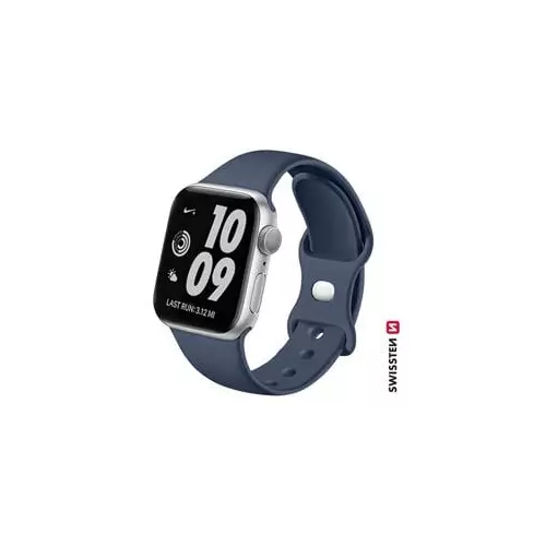 obrázek produktu Swissten silikonový řemínek pro Apple Watch 42/44/45/49 mm, modrý