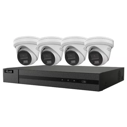 obrázek produktu HiLook Powered by HIKVISION/ Smart Hybrid Light KIT 6Mpx Turret 2TB/ 1x NVR-108MH-C/8P/ 4x IPC-T260HA-LUF
