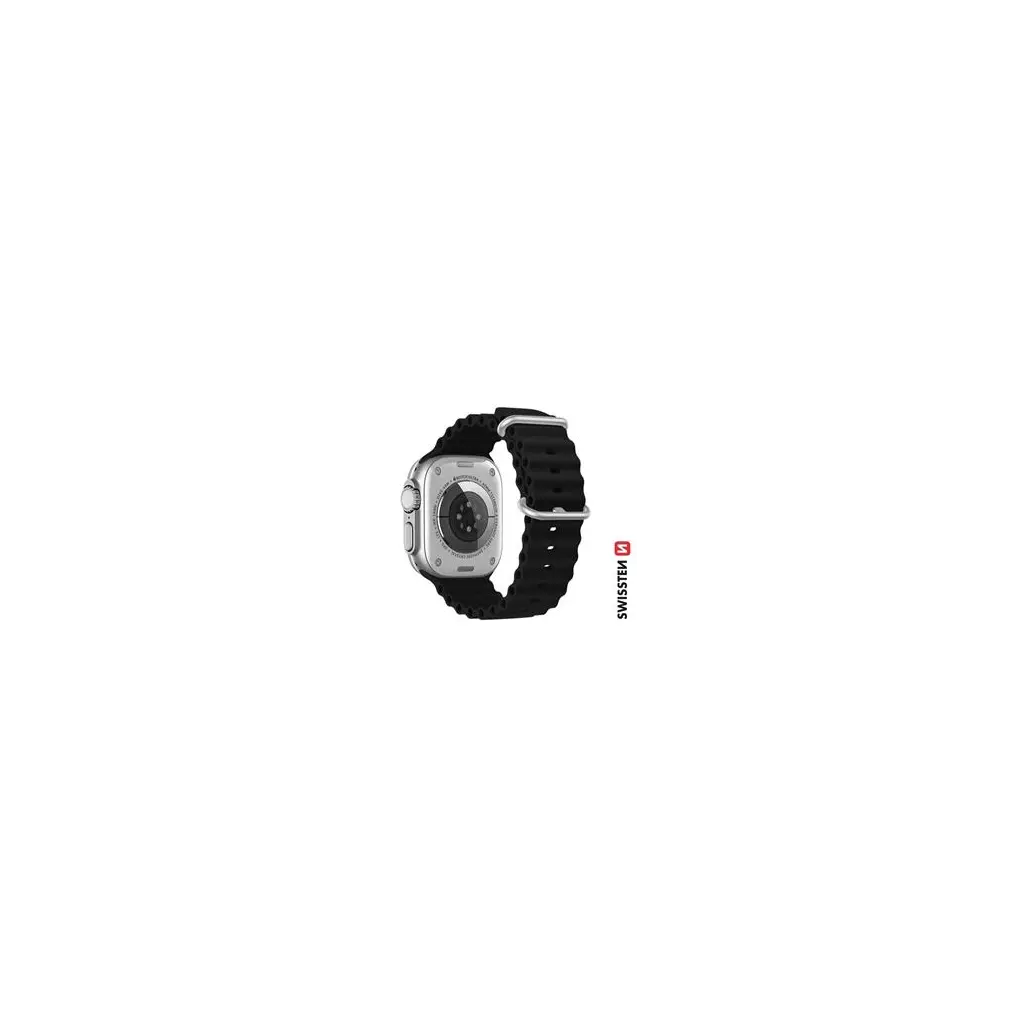 Obrázek produktu Swissten Marine Straps řemínek Apple Watch 42/44/45/49 mm, černý