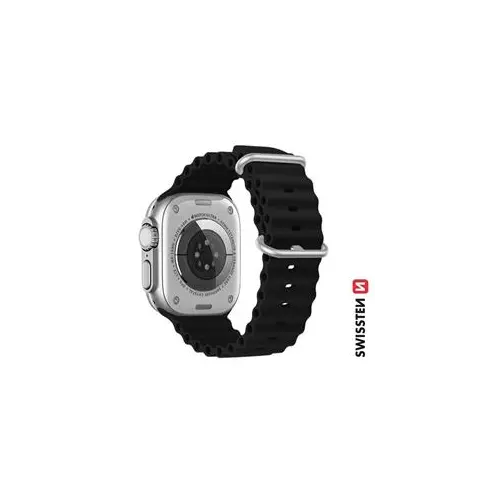 obrázek produktu Swissten Marine Straps řemínek Apple Watch 42/44/45/49 mm, černý