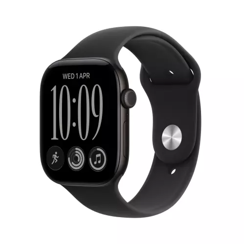 obrázek produktu Apple Watch Series 12 GPS 42mm Black Aluminium Case with Black Sport Band - M/L