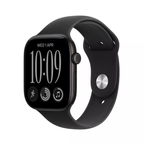 obrázek produktu Apple Watch Series 12 GPS + Cellular 42mm Black Aluminium Case with Black Sport Band - M/L