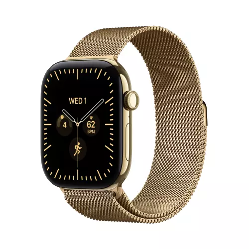 obrázek produktu Apple Watch Series 12 GPS + Cellular 46mm Radiant Gold Titanium Case with Radiant Gold Milanese Loop - M/L