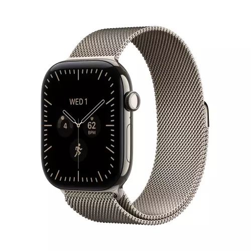 obrázek produktu Apple Watch Series 12 GPS + Cellular 46mm Natural Titanium Case with Natural Milanese Loop - M/L