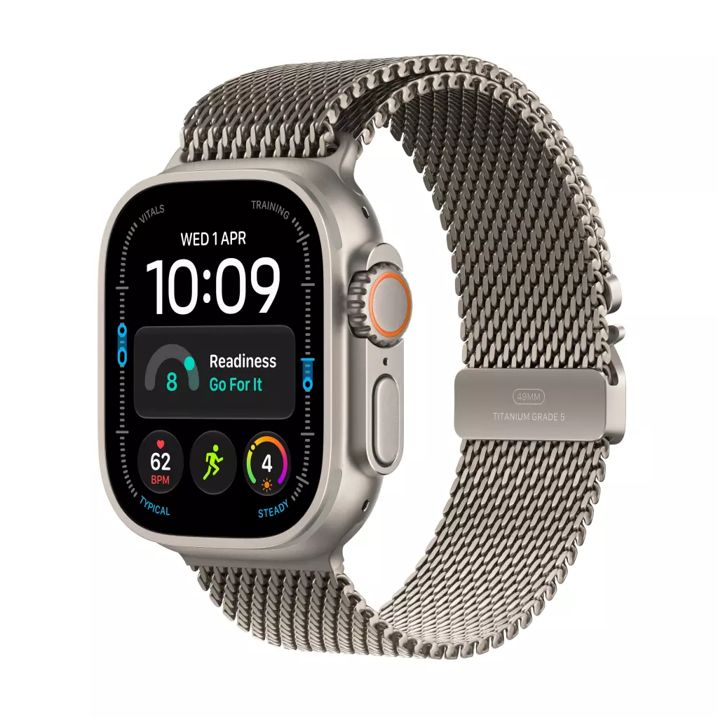 Obrázek produktu Apple Watch Ultra 4 GPS + Cellular 49mm Natural Titanium Case with Natural Titanium Milanese Loop - M