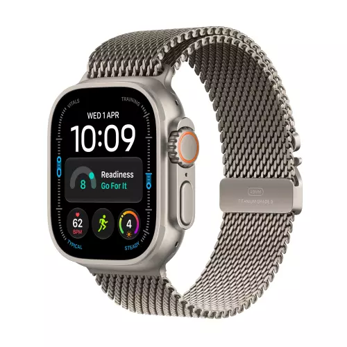 obrázek produktu Apple Watch Ultra 4 GPS + Cellular 49mm Natural Titanium Case with Natural Titanium Milanese Loop - M