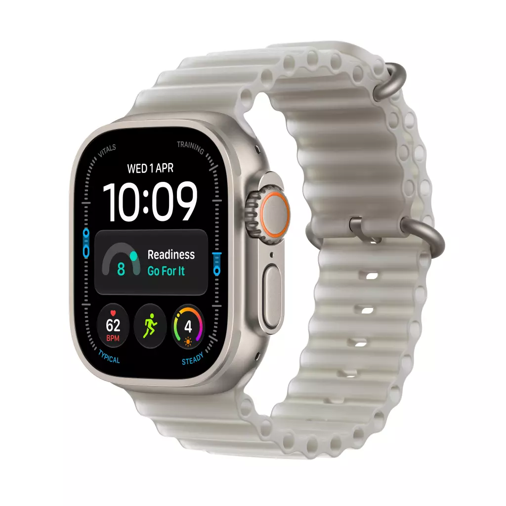 Obrázek produktu Apple Watch Ultra 4 GPS + Cellular 49mm Natural Titanium Case with Translucent Grey Ocean Band