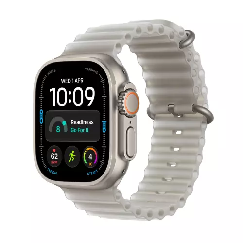obrázek produktu Apple Watch Ultra 4 GPS + Cellular 49mm Natural Titanium Case with Translucent Grey Ocean Band