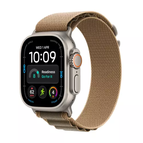 obrázek produktu Apple Watch Ultra 4 GPS + Cellular 49mm Natural Titanium Case with Desert Alpine Loop - M