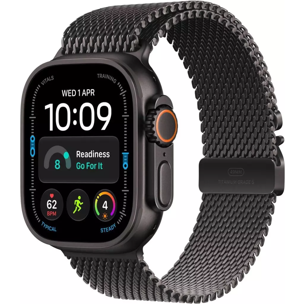 Obrázek produktu Apple Watch Ultra 4 GPS + Cellular 49mm Black Titanium Case with Black Titanium Milanese Loop - S