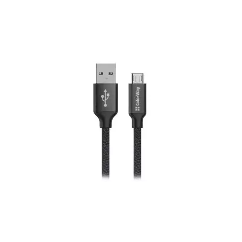 obrázek produktu ColorWay kabel USB/ Micro USB 2m/ 2.4A/ Černý