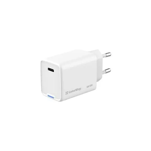 obrázek produktu ColorWay nabíječka 1x USB-C / GaN/ PD/ PPS/ 65W/ Bílá