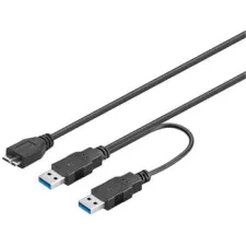 obrázek produktu PremiumCord USB 3.0 napájecí Y kabel A/M + A/M -- microUSB/M