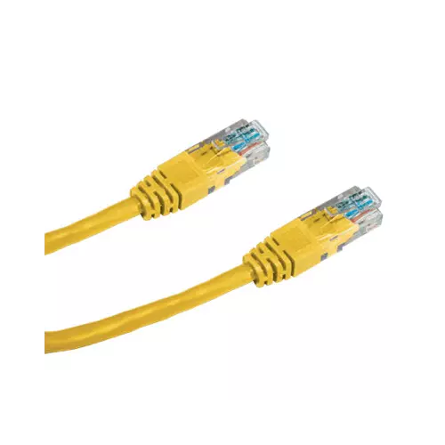 obrázek produktu DATACOM PATCH KABEL UTP CAT5E 0,25m žlutý - žlutá