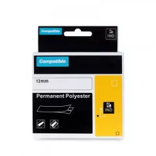 obrázek produktu PRINTLINE kompatibilní páska s DYMO 622289, 12mm, 5.5m, černý tisk/průhl p., RHINO polyes.