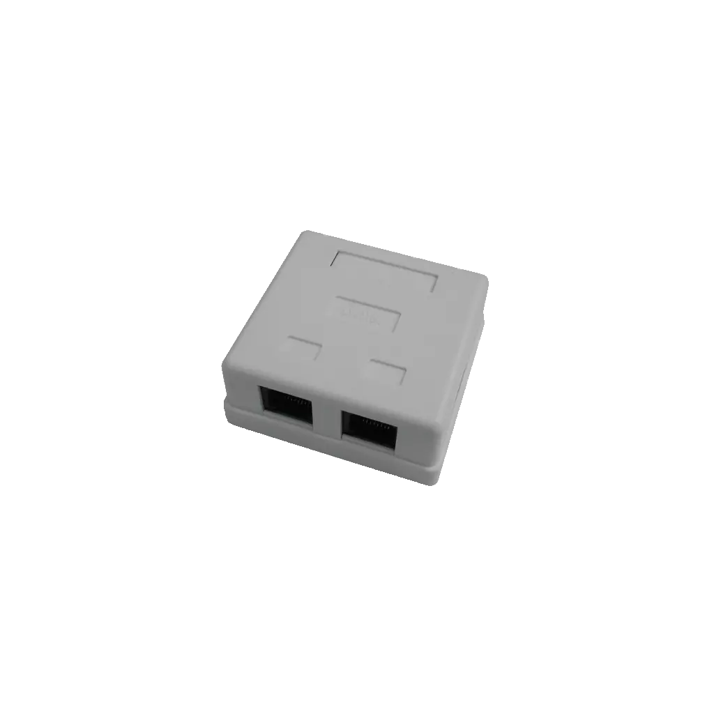 Obrázek produktu DATACOM Datová zásuvka UTP CAT5E 2xRJ45 na omítku bílá - bílá
