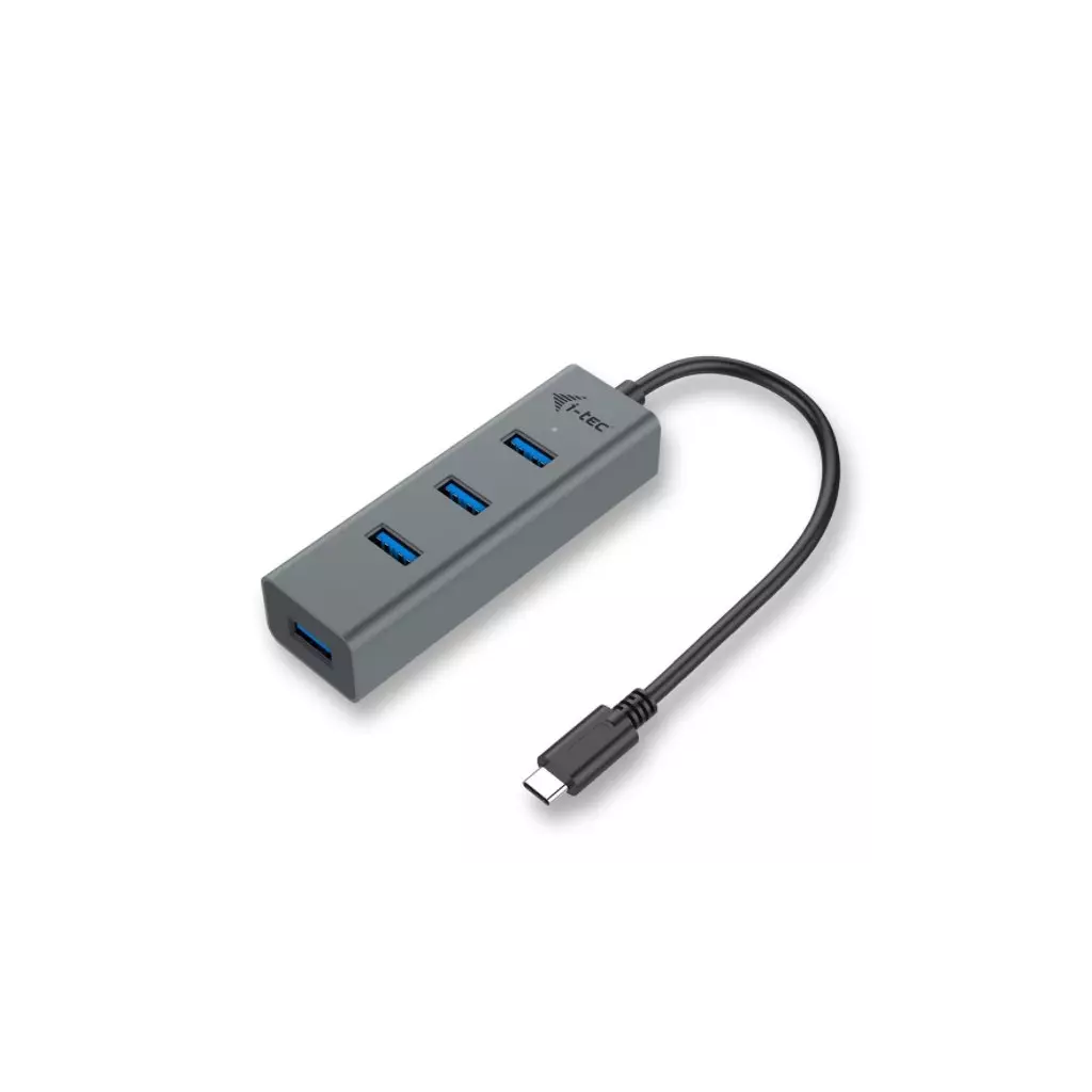 Obrázek produktu i-tec USB-C Metal 4-portový HUB, 4x USB 3.0 - šedá